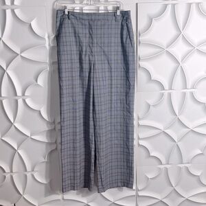 NEW Nordstrom plaid grey dress pants sz 10.   (89)